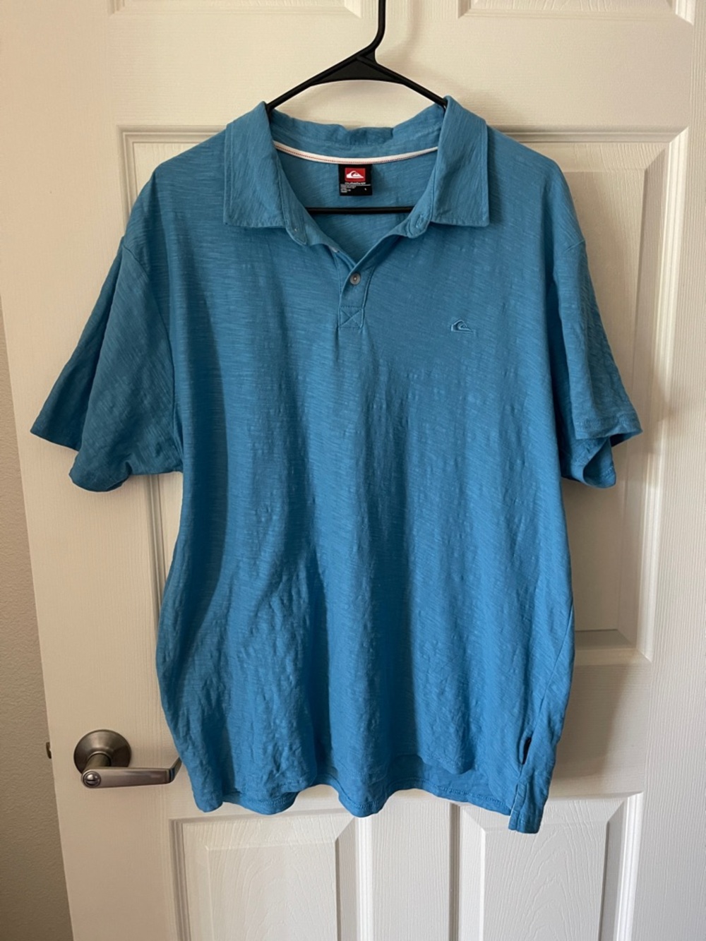 Quiksilver Teal Blue Short Sleeve Polo